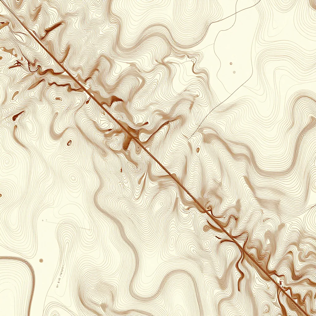 3D topographic map showing elevation contours, mountain ranges, and terrain features of Bermuda