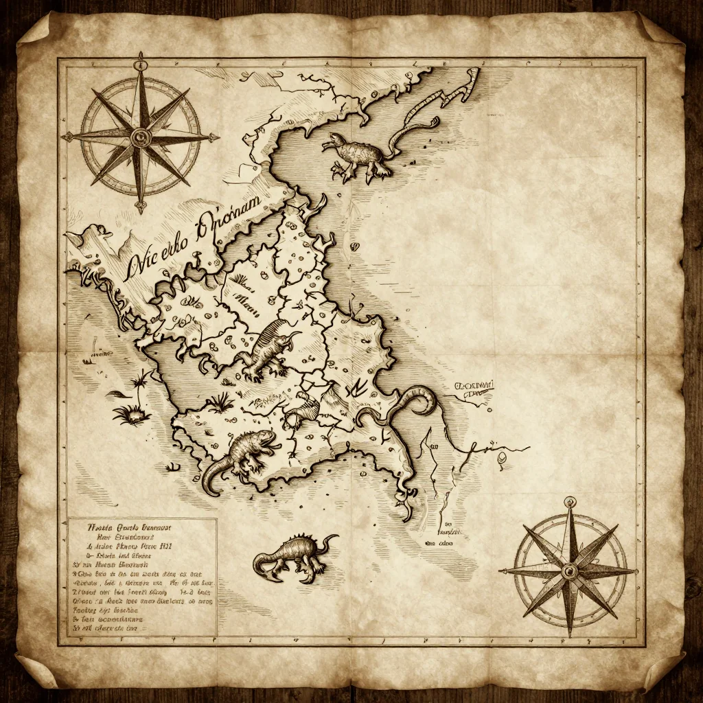 Antique vintage map of Bermuda showing historical cartography style