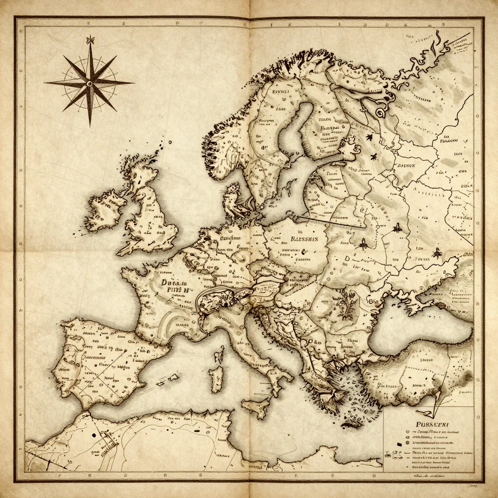 Bernstein, Austria Vintage Map