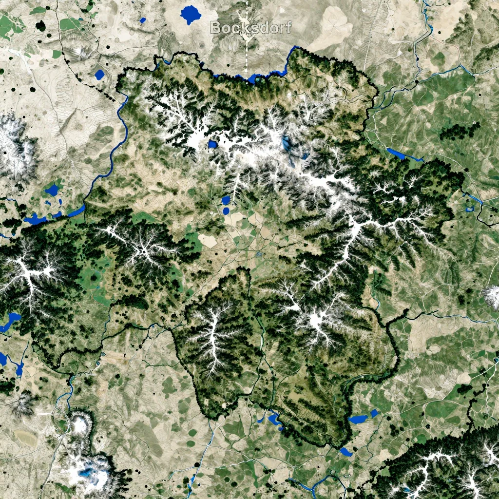 Bocksdorf, Austria Physical Geography Map