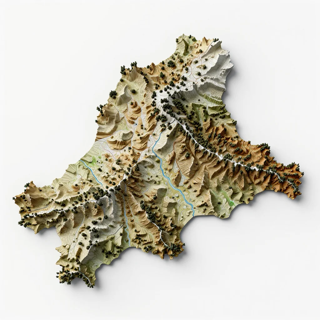 Bocksdorf, Austria 3D Topographic