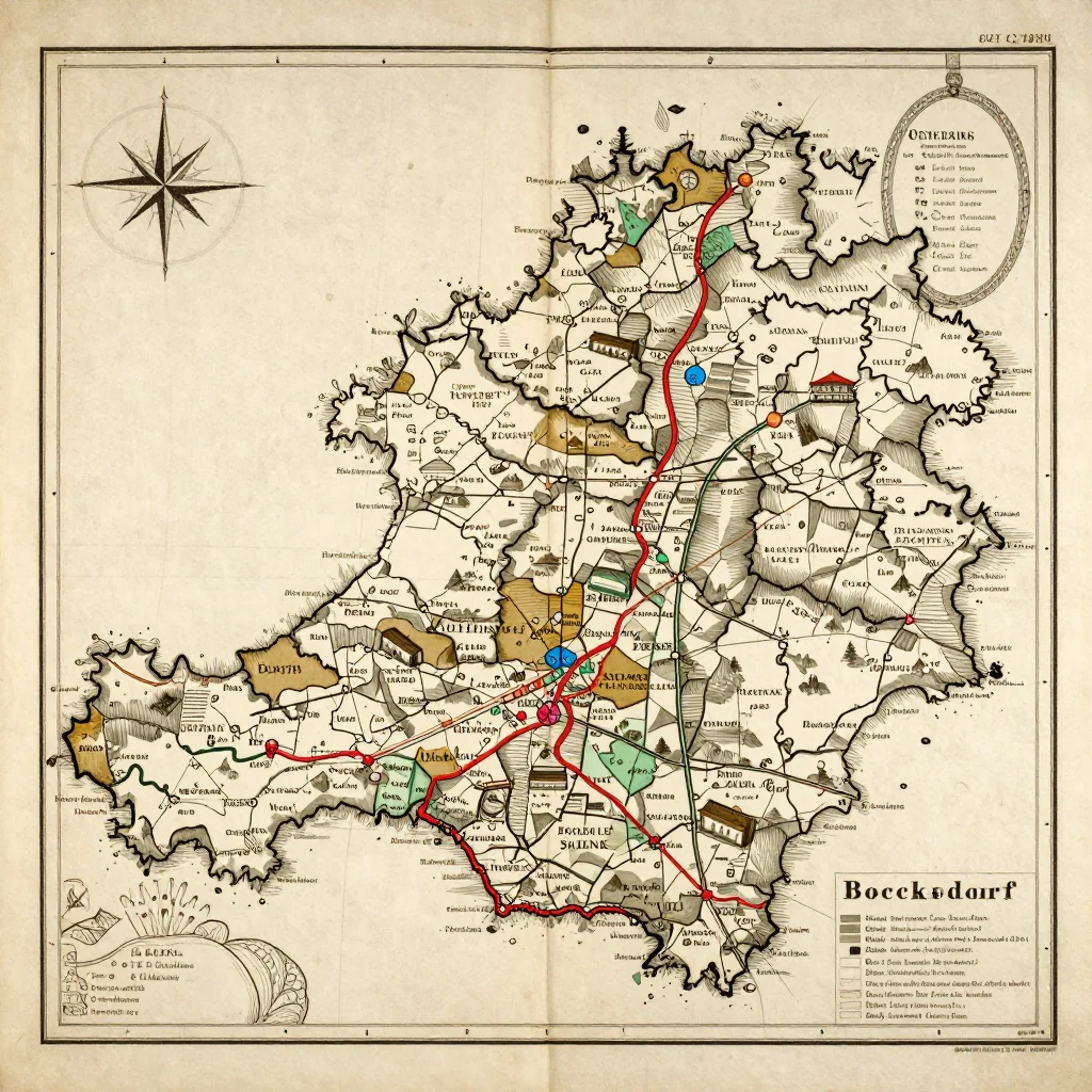 Bocksdorf, Austria Vintage Map