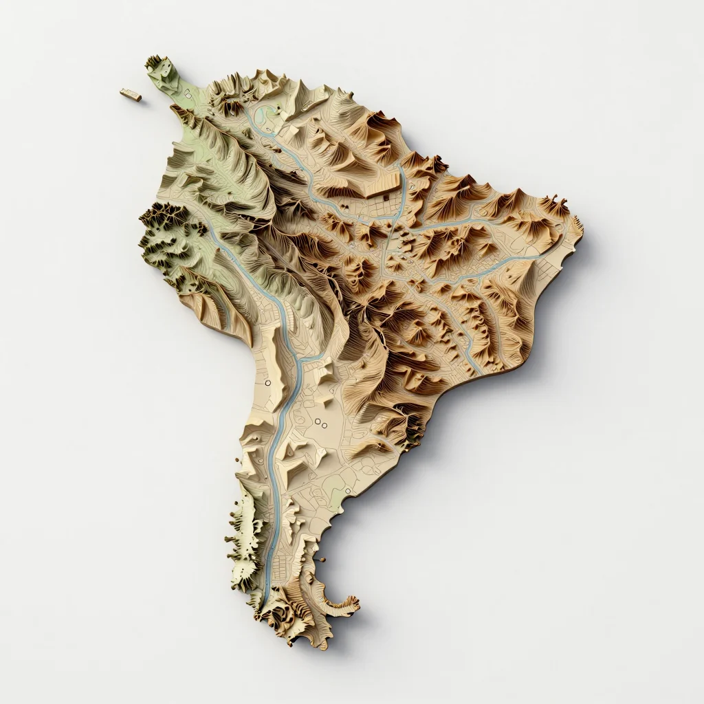 Boedo, Argentina 3D Topographic