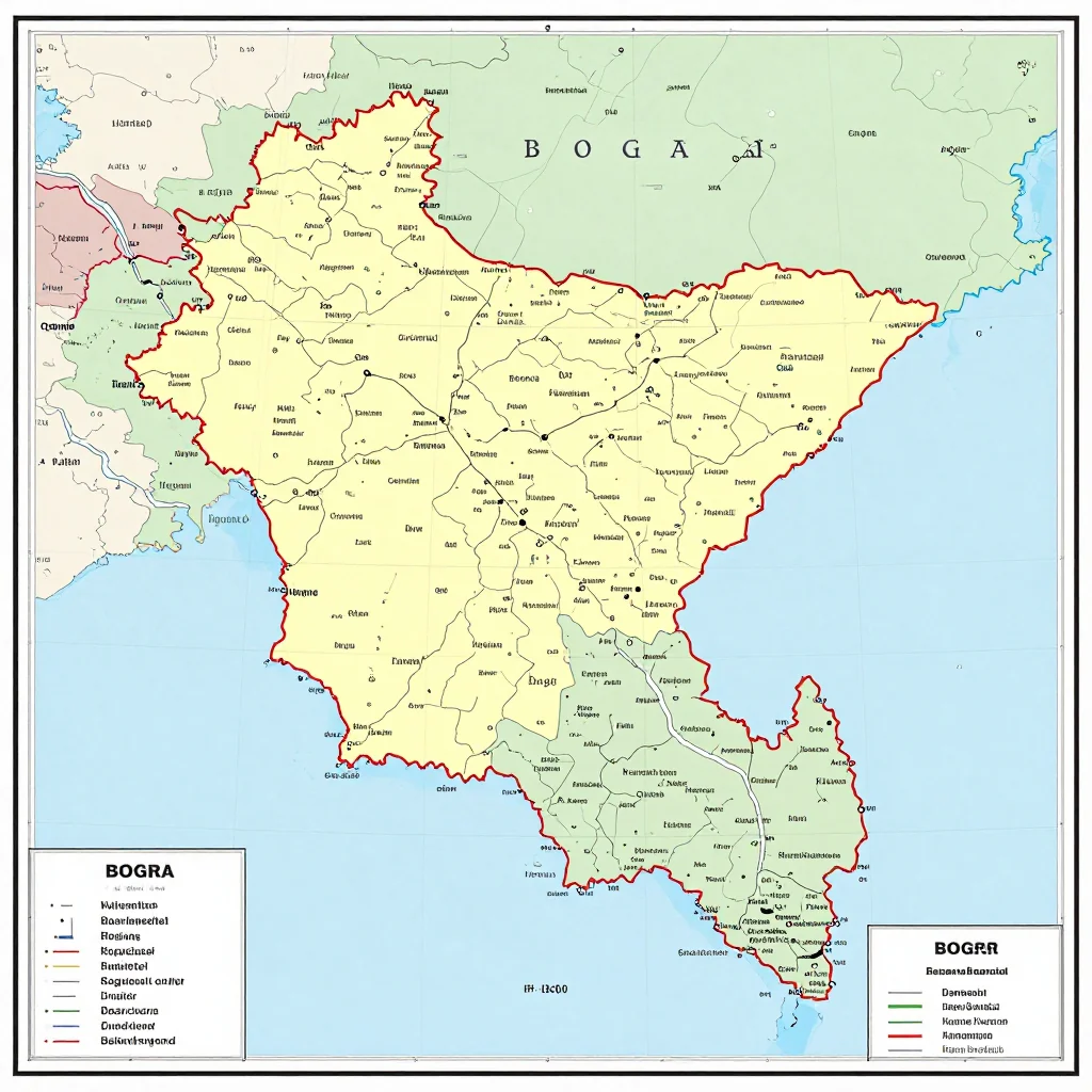 Bogra, Bangladesh Political Map