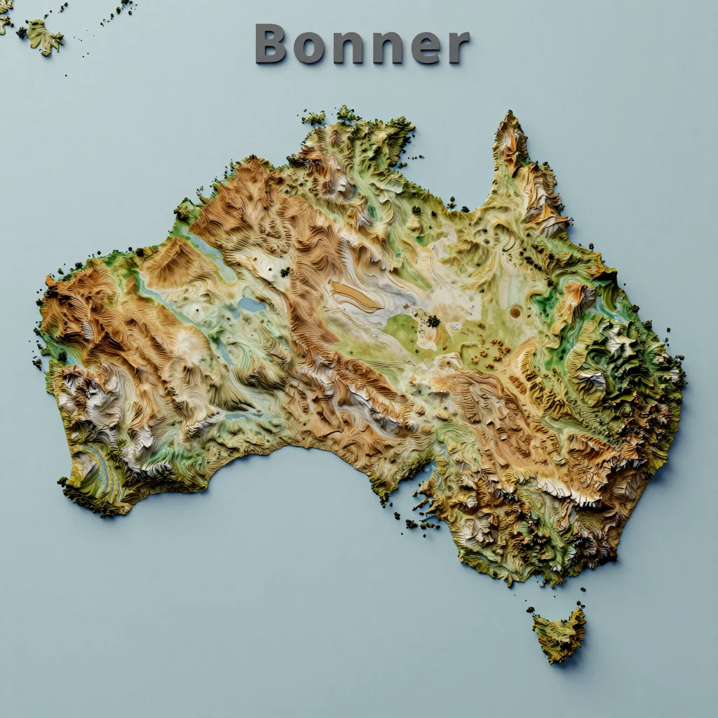 Bonner, Australia Topographic Map