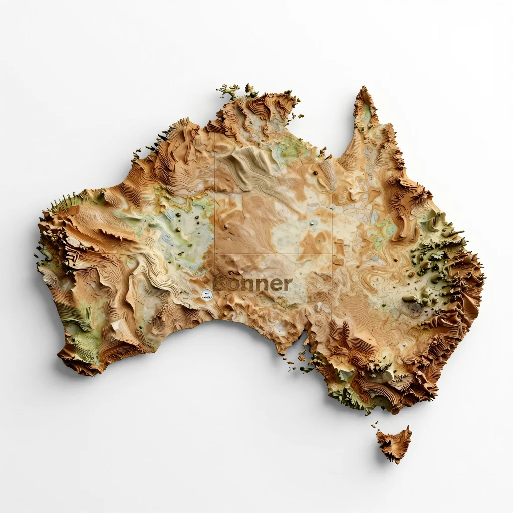 Bonner, Australia 3D Topographic