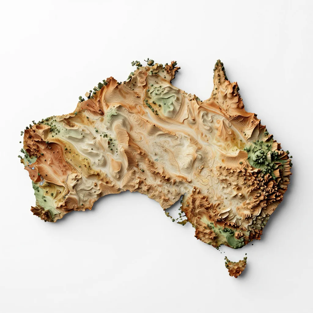 Bonython, Australia 3D Topographic