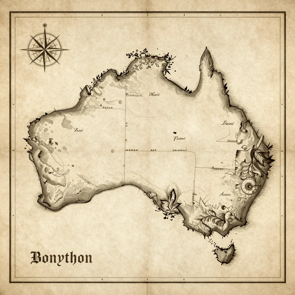 Bonython, Australia Vintage Map