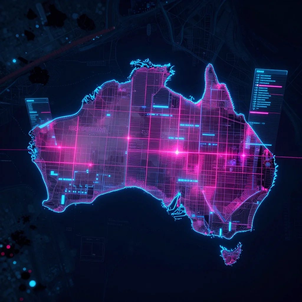 Braddon, Australia Cyberpunk Map