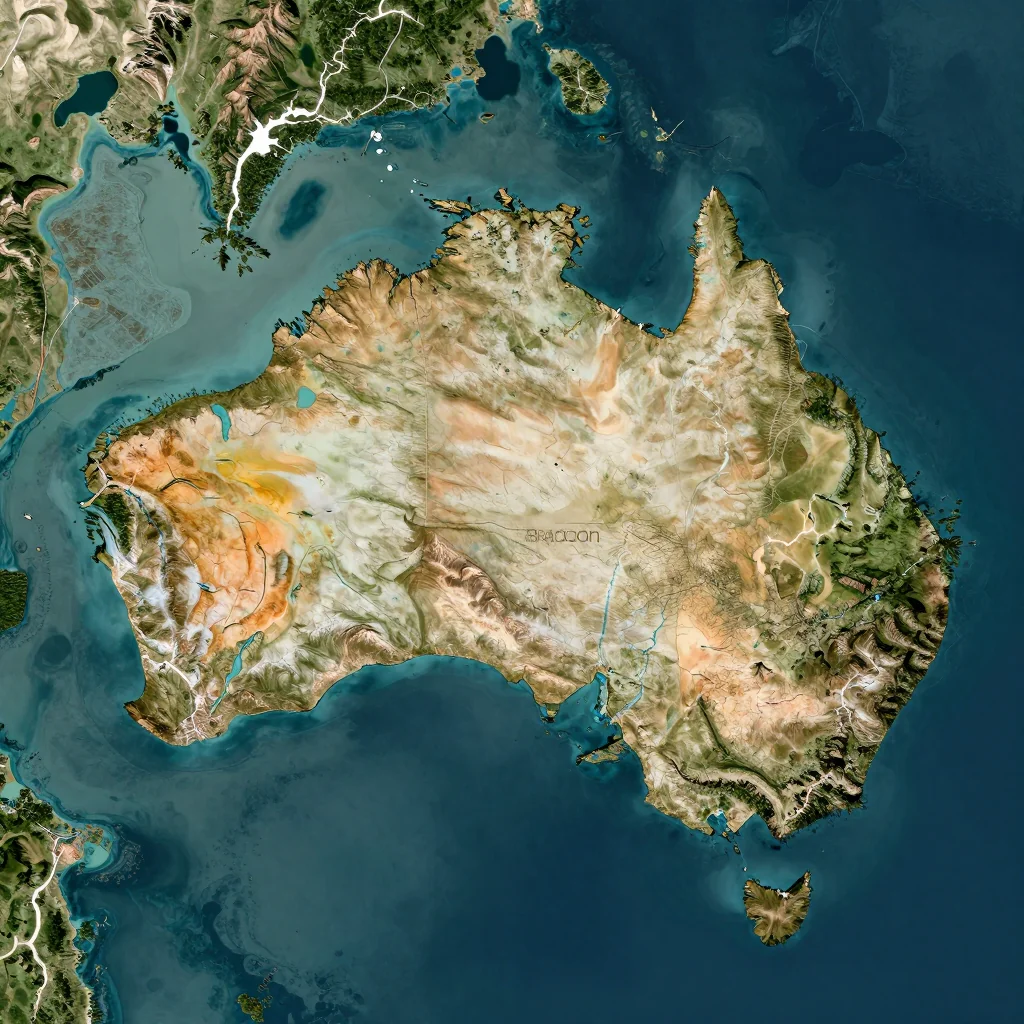 Braddon, Australia Physical Geography Map
