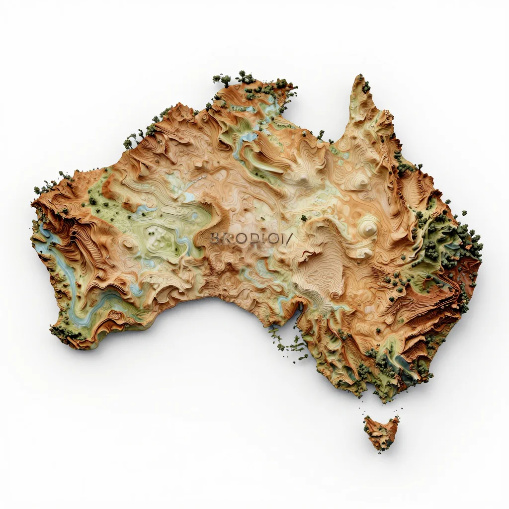 Braddon, Australia 3D Topographic