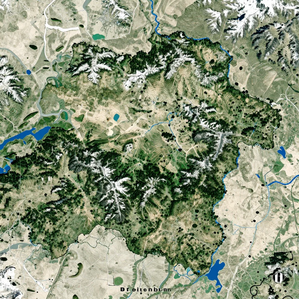 Breitenbrunn, Austria Physical Geography Map