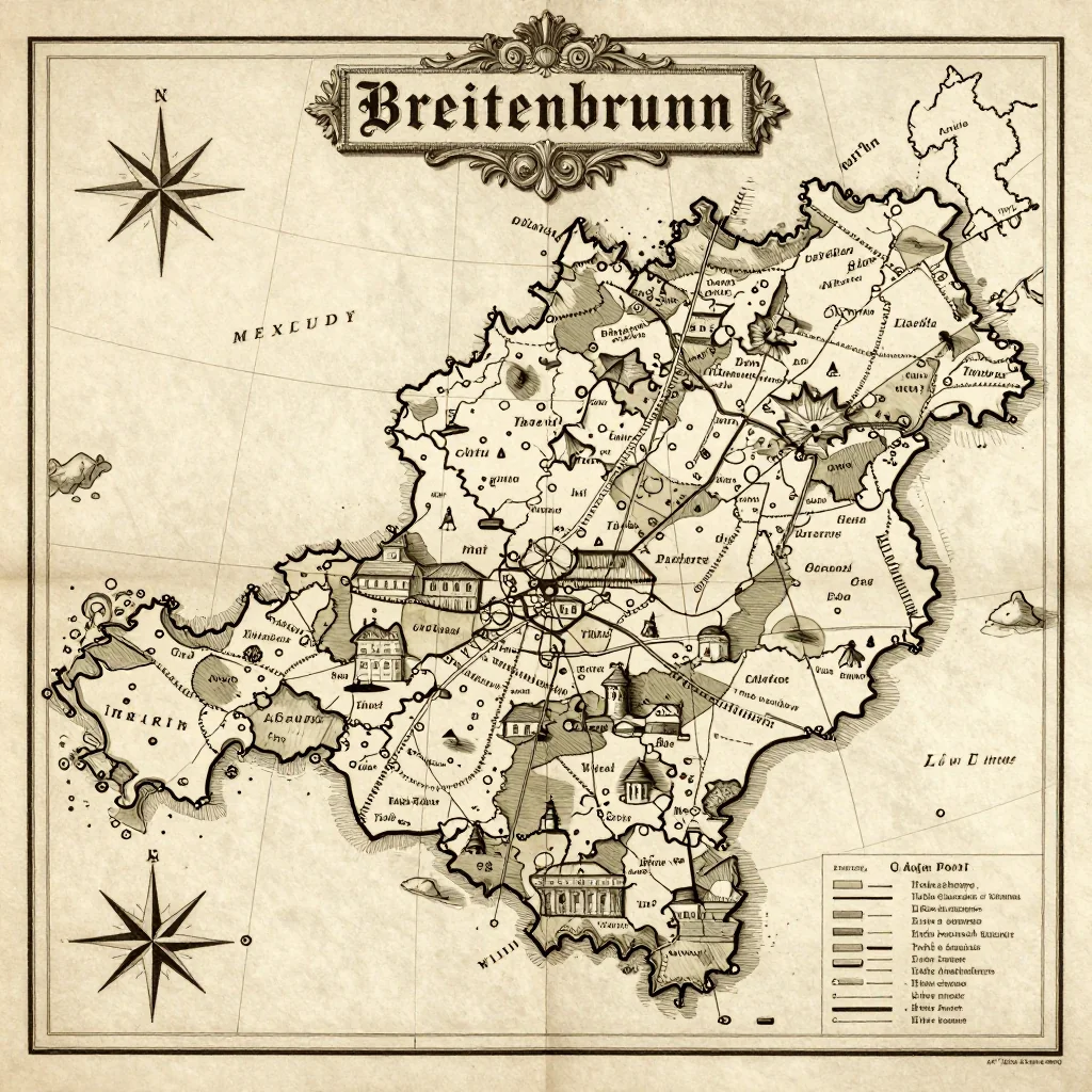 Breitenbrunn, Austria Vintage Map