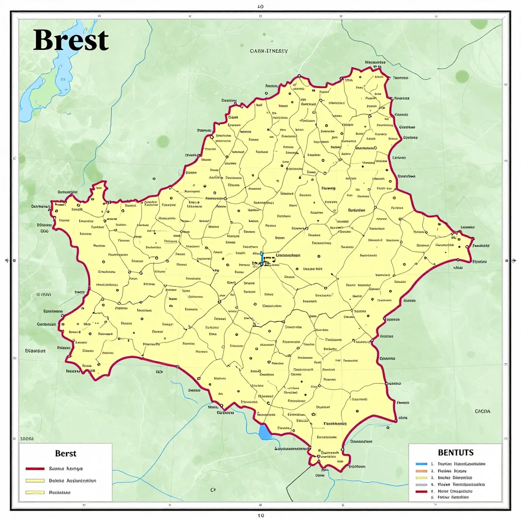 Brest, Belarus Political Map
