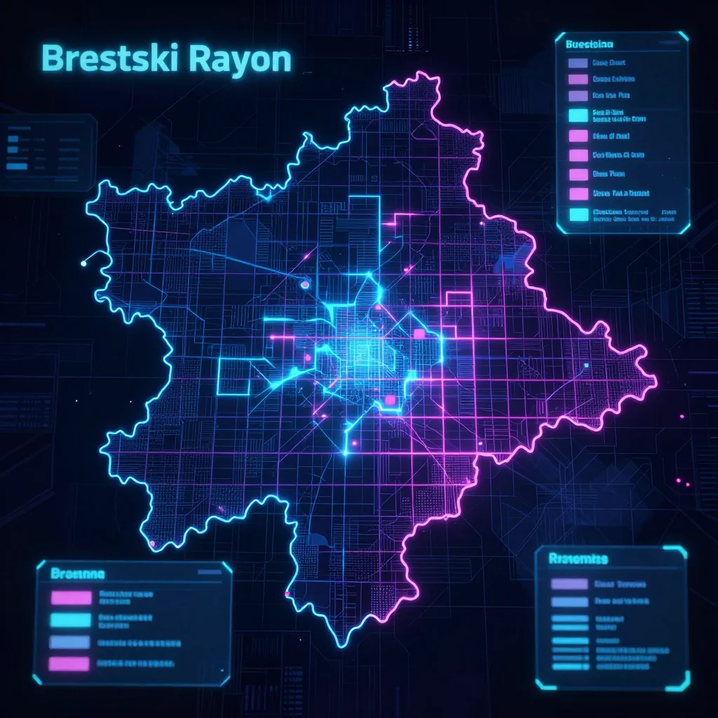 Brestski Rayon, Belarus Cyberpunk Map
