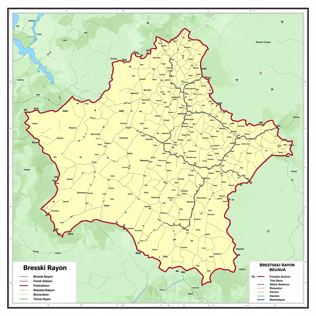 Brestski Rayon, Belarus Political Map
