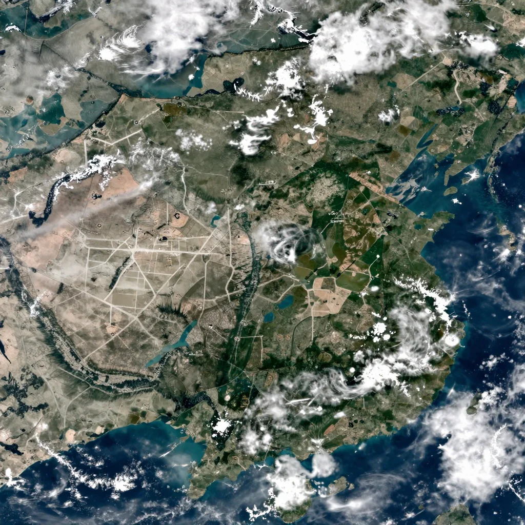 Brestski Rayon, Belarus Satellite View