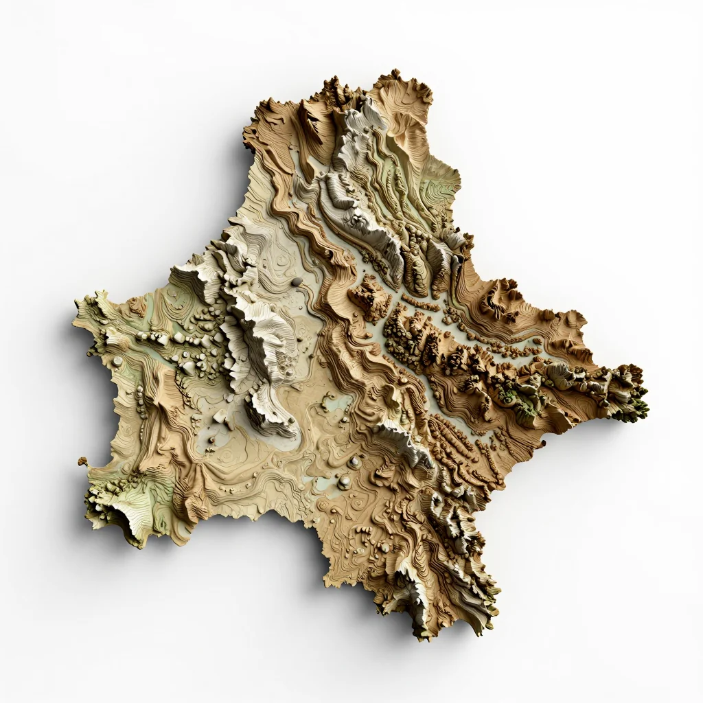 Brestski Rayon, Belarus 3D Topographic