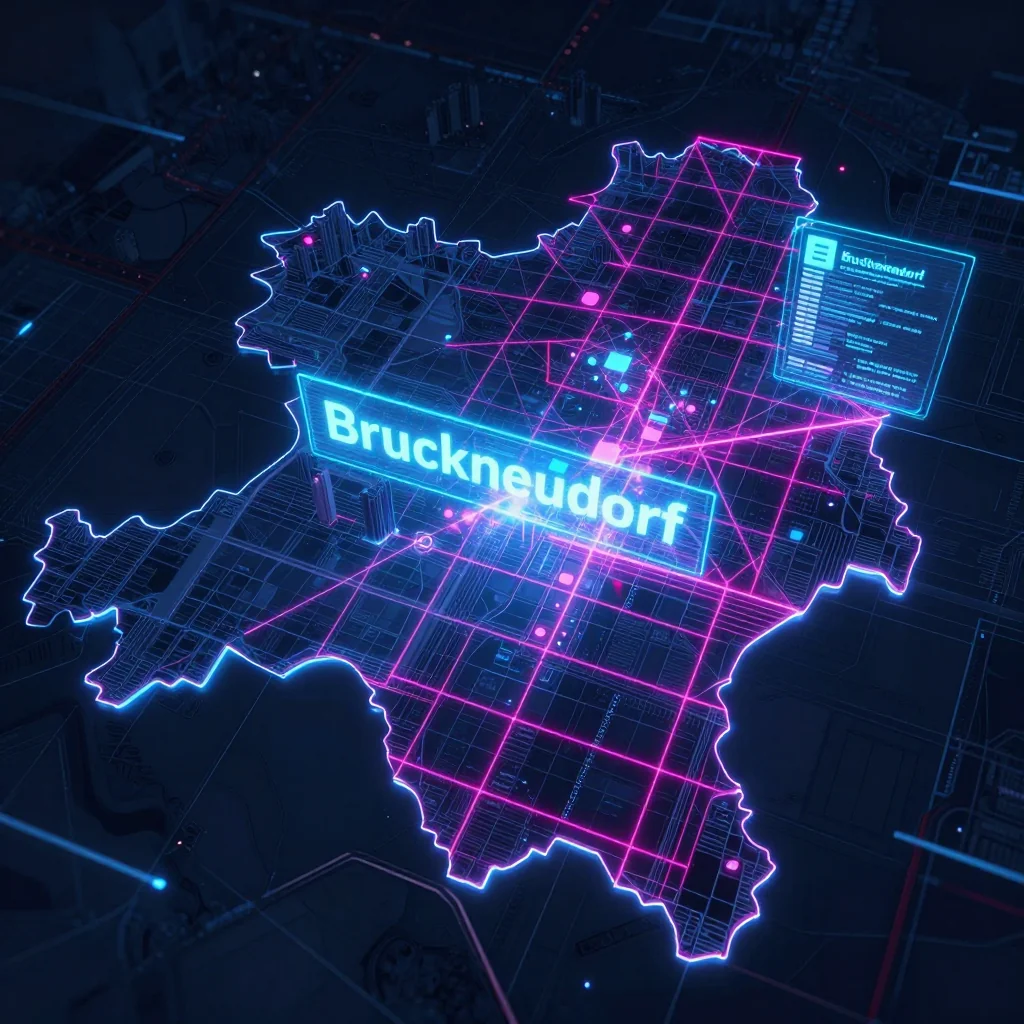Bruckneudorf, Austria Cyberpunk Map
