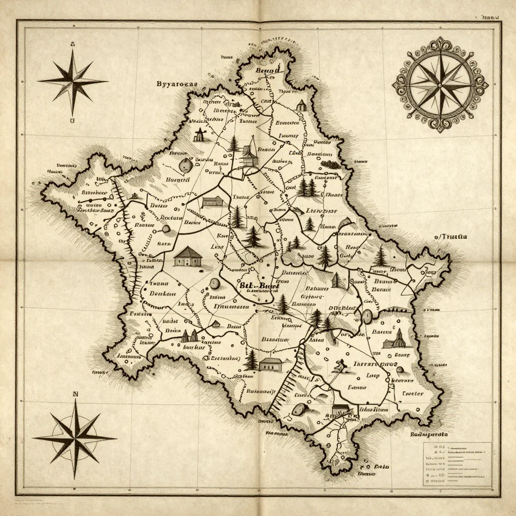 Byaroza, Belarus Vintage Map