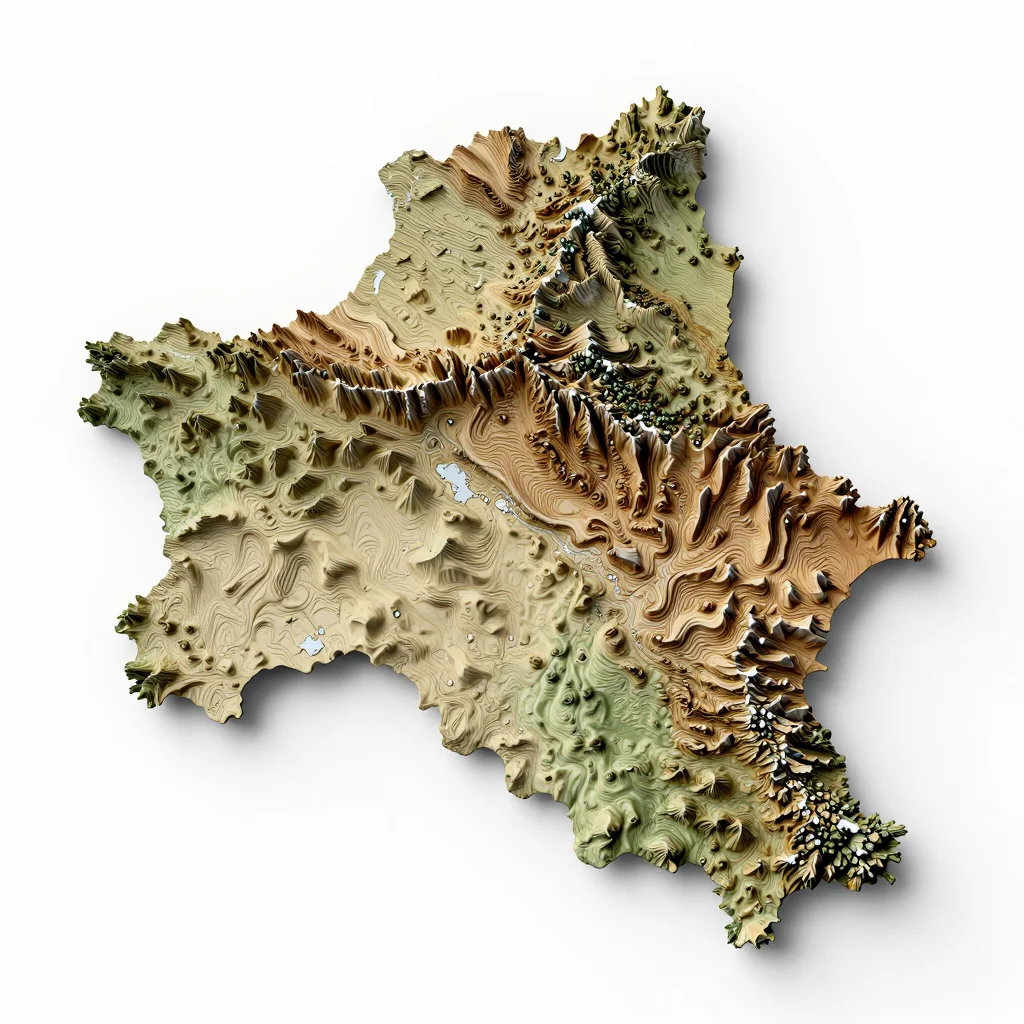 Byarozawski Rayon, Belarus 3D Topographic