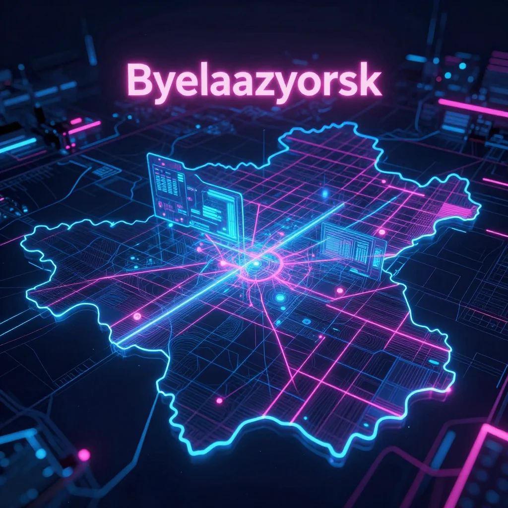 Byelaazyorsk, Belarus Cyberpunk Map