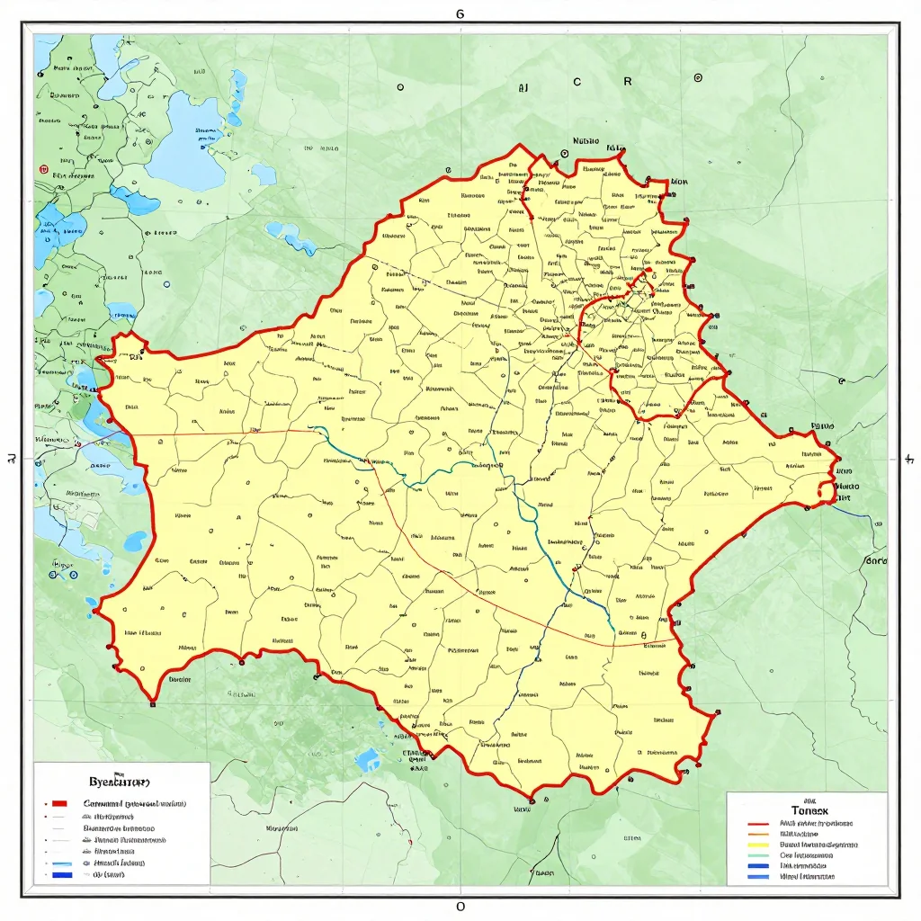 Byelaazyorsk, Belarus Political Map