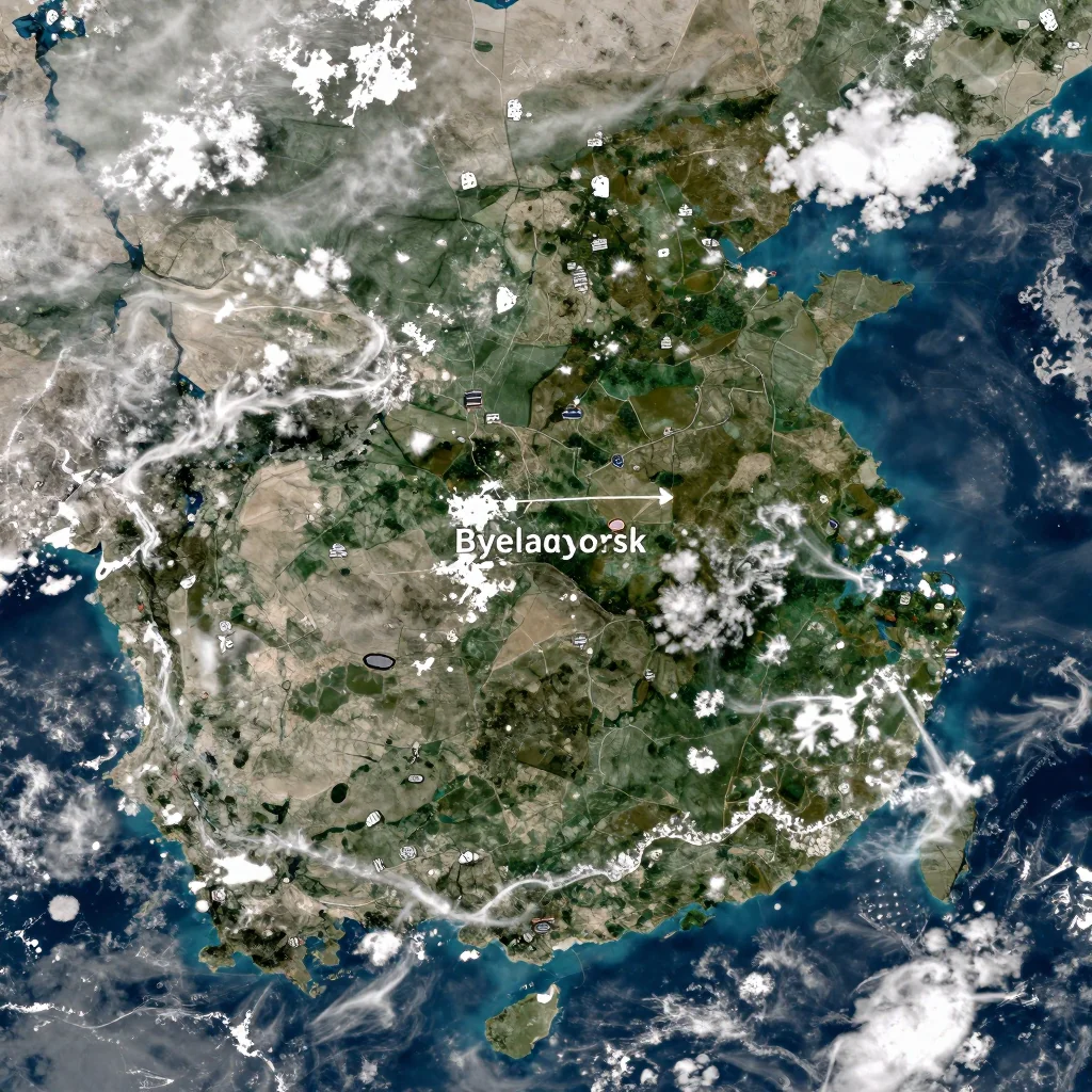 Byelaazyorsk, Belarus - Satellite Image Byelaazyorsk, Belarus Satellite View