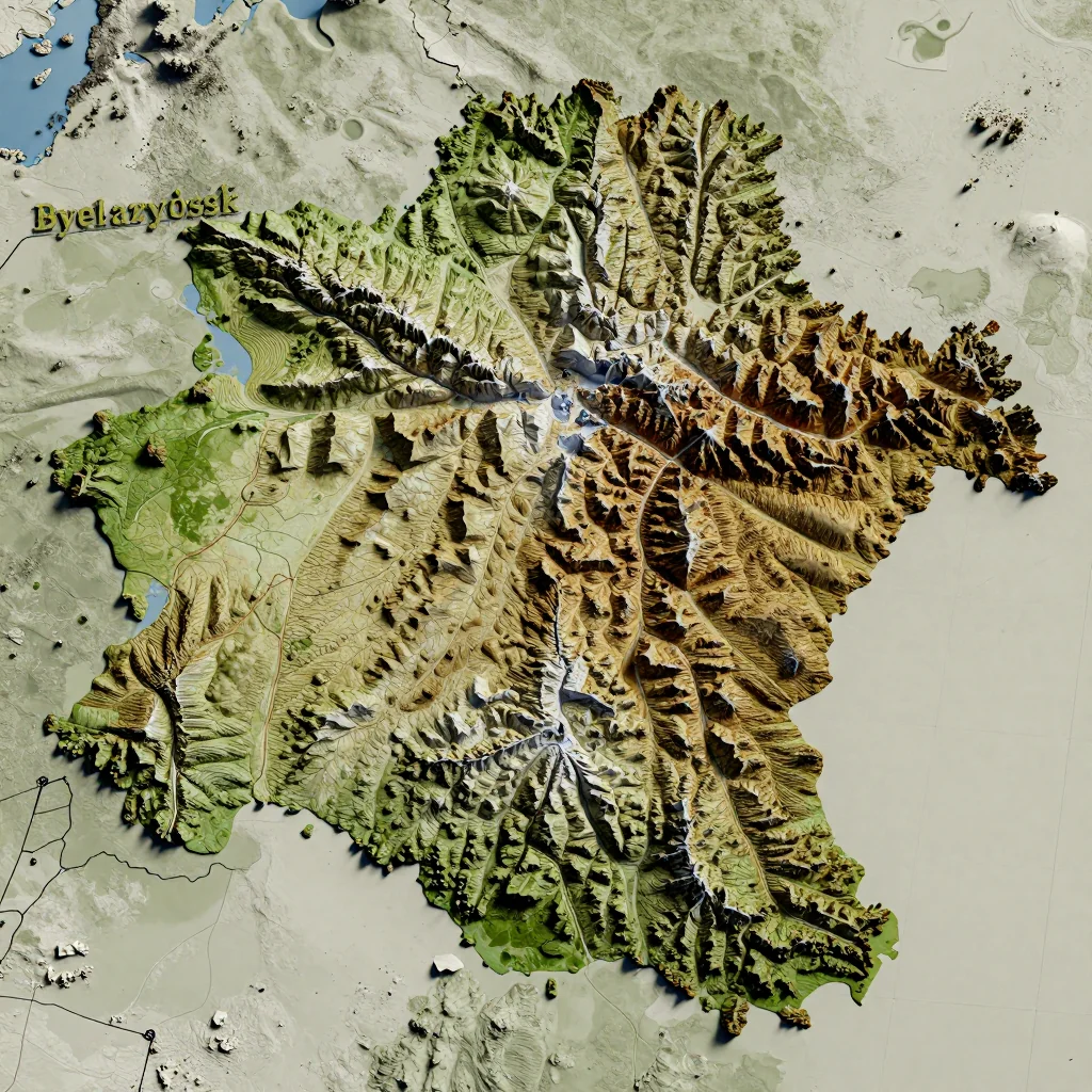 Byelaazyorsk, Belarus - Topographic Map Byelaazyorsk, Belarus Topographic Map