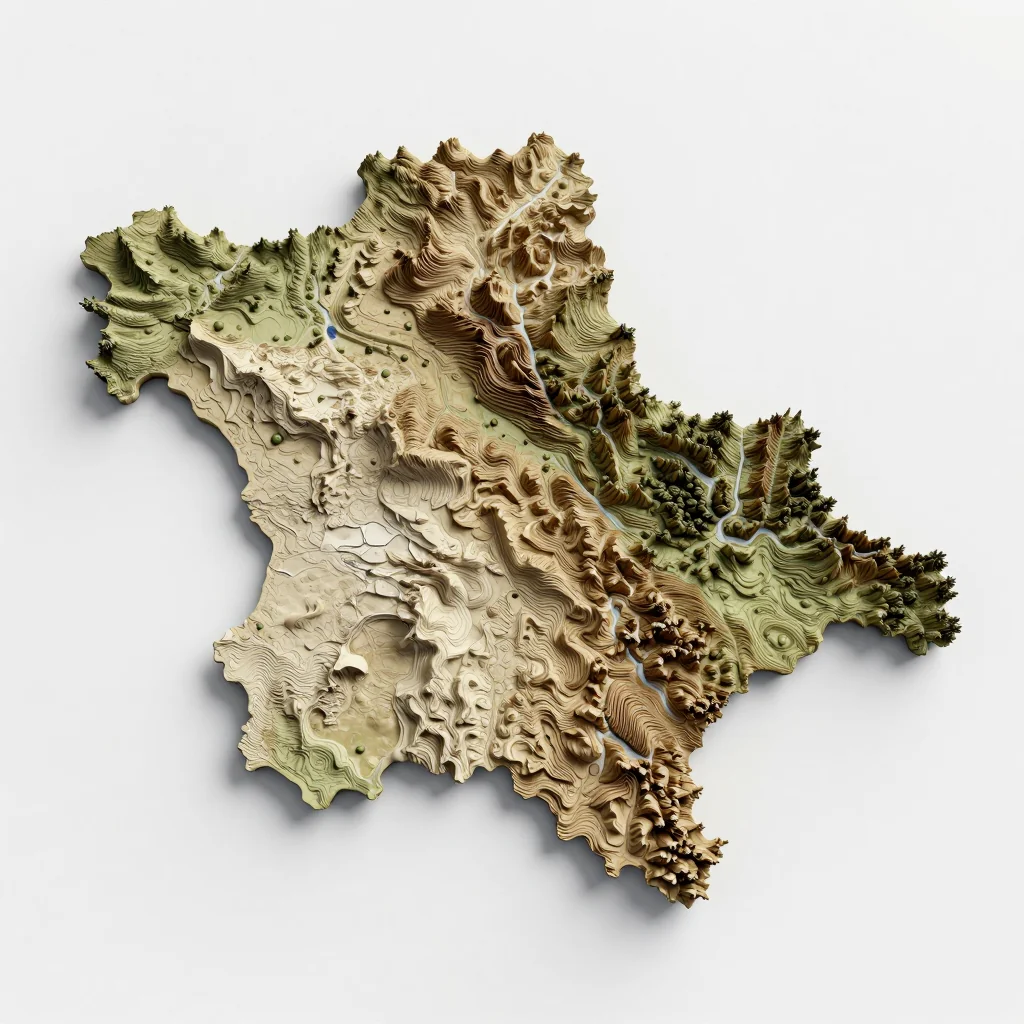 Byelaazyorsk, Belarus 3D Topographic