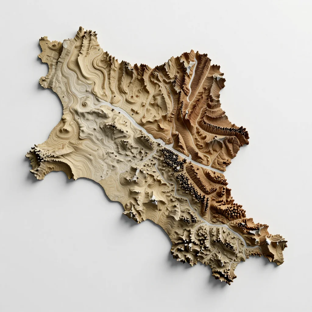 Byurakan, Armenia 3D Topographic