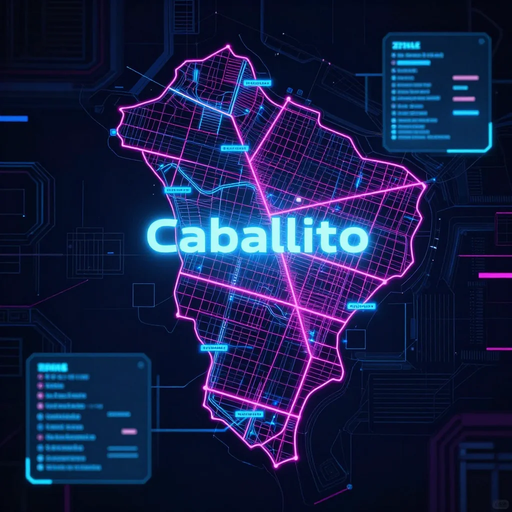 Caballito, Argentina Cyberpunk Map