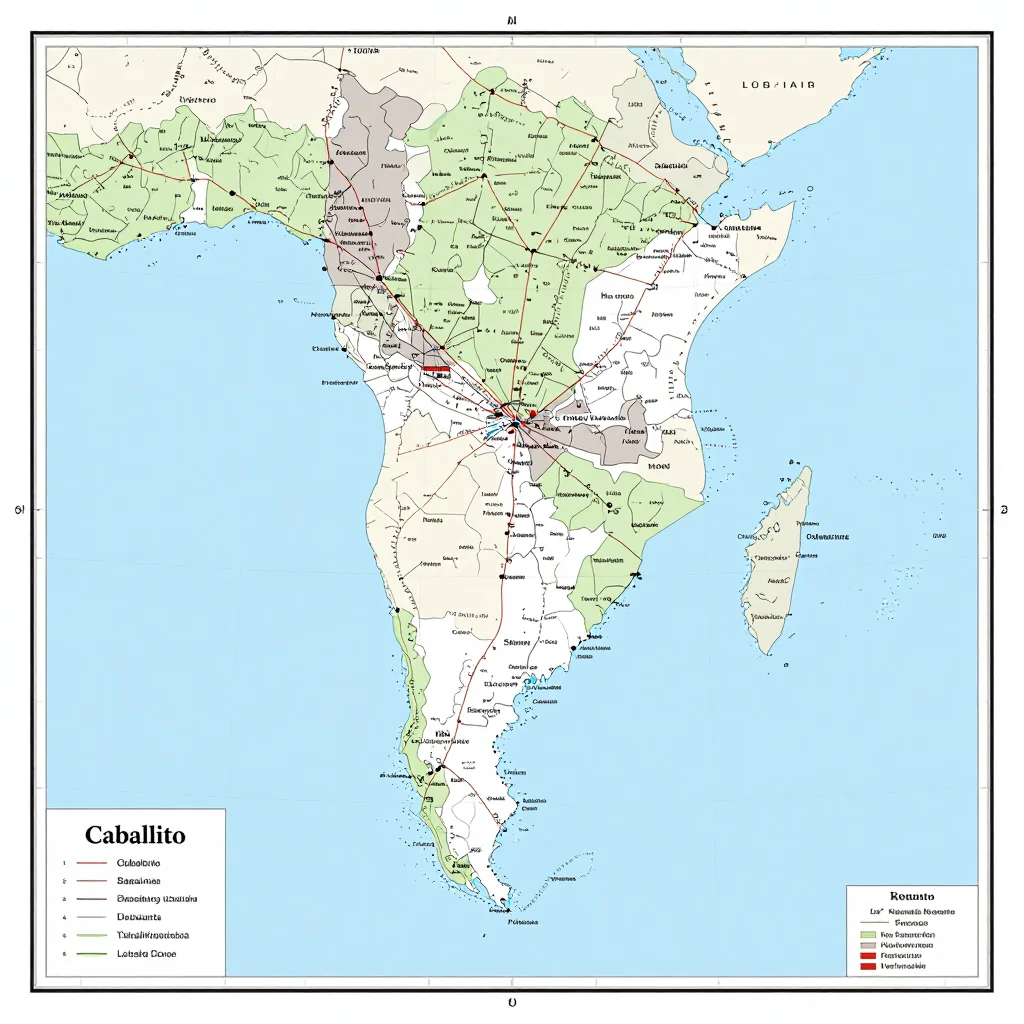 Caballito, Argentina Political Map