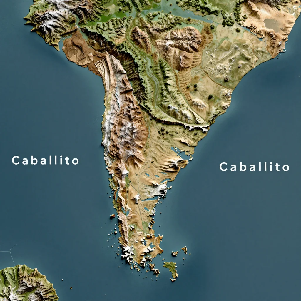 Caballito, Argentina - Topographic Map Caballito, Argentina Topographic Map