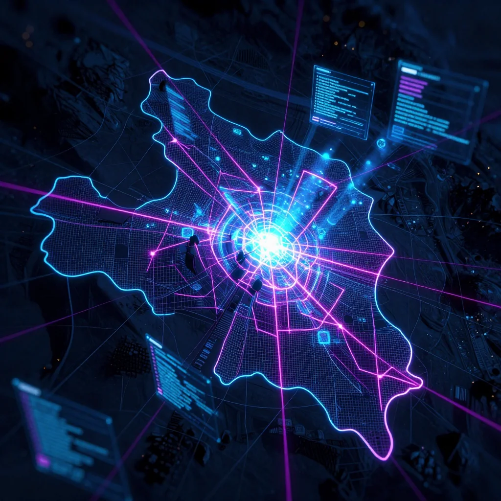 Canillo, Andorra Cyberpunk Map