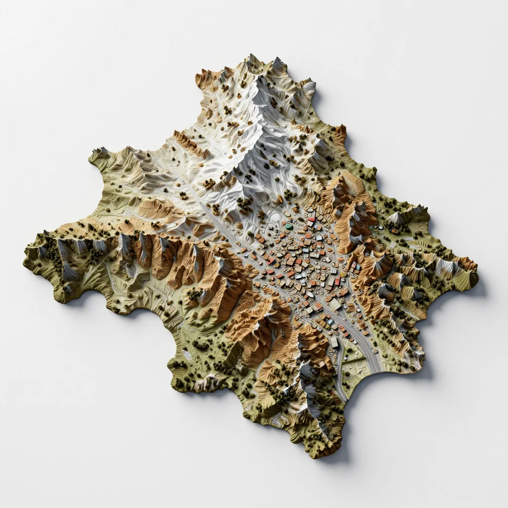 Canillo, Andorra 3D Topographic