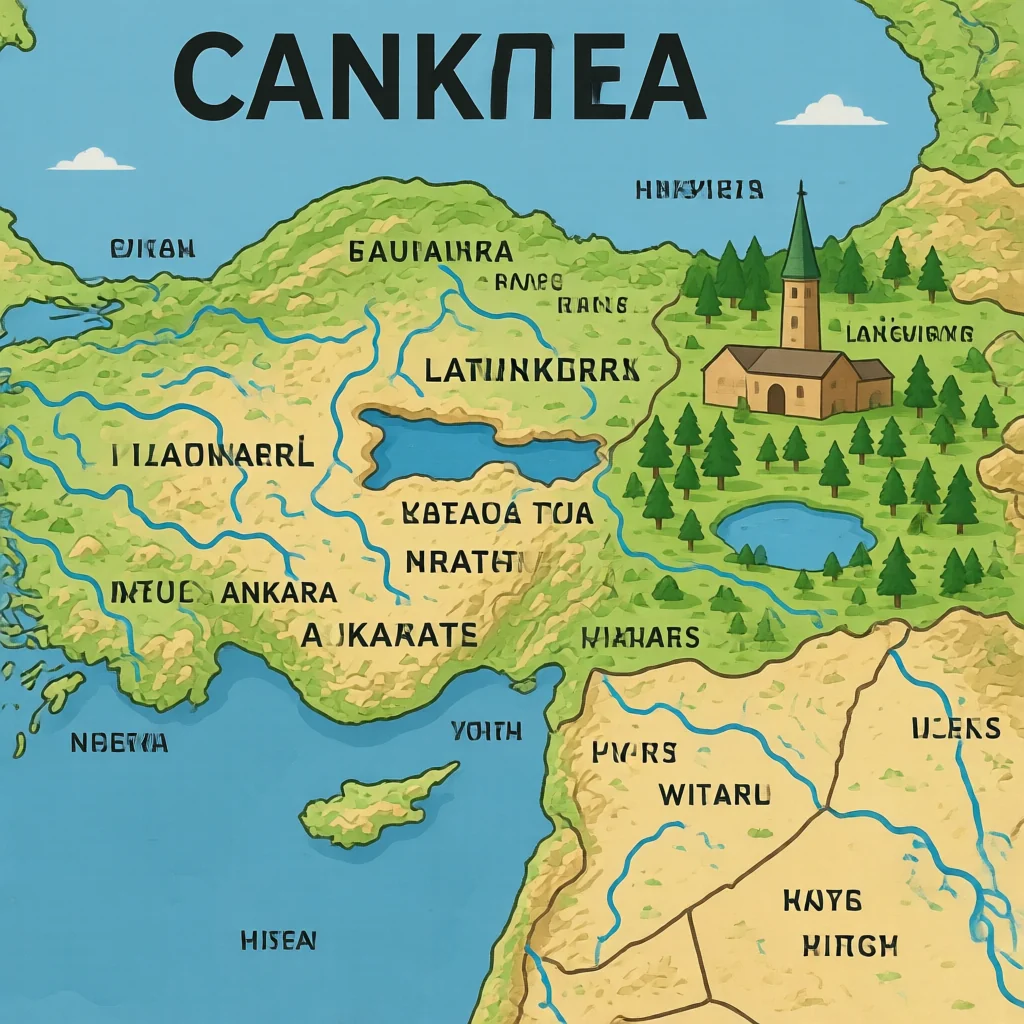 Cankaya Ankara Physical Geography Map - Natural Features
