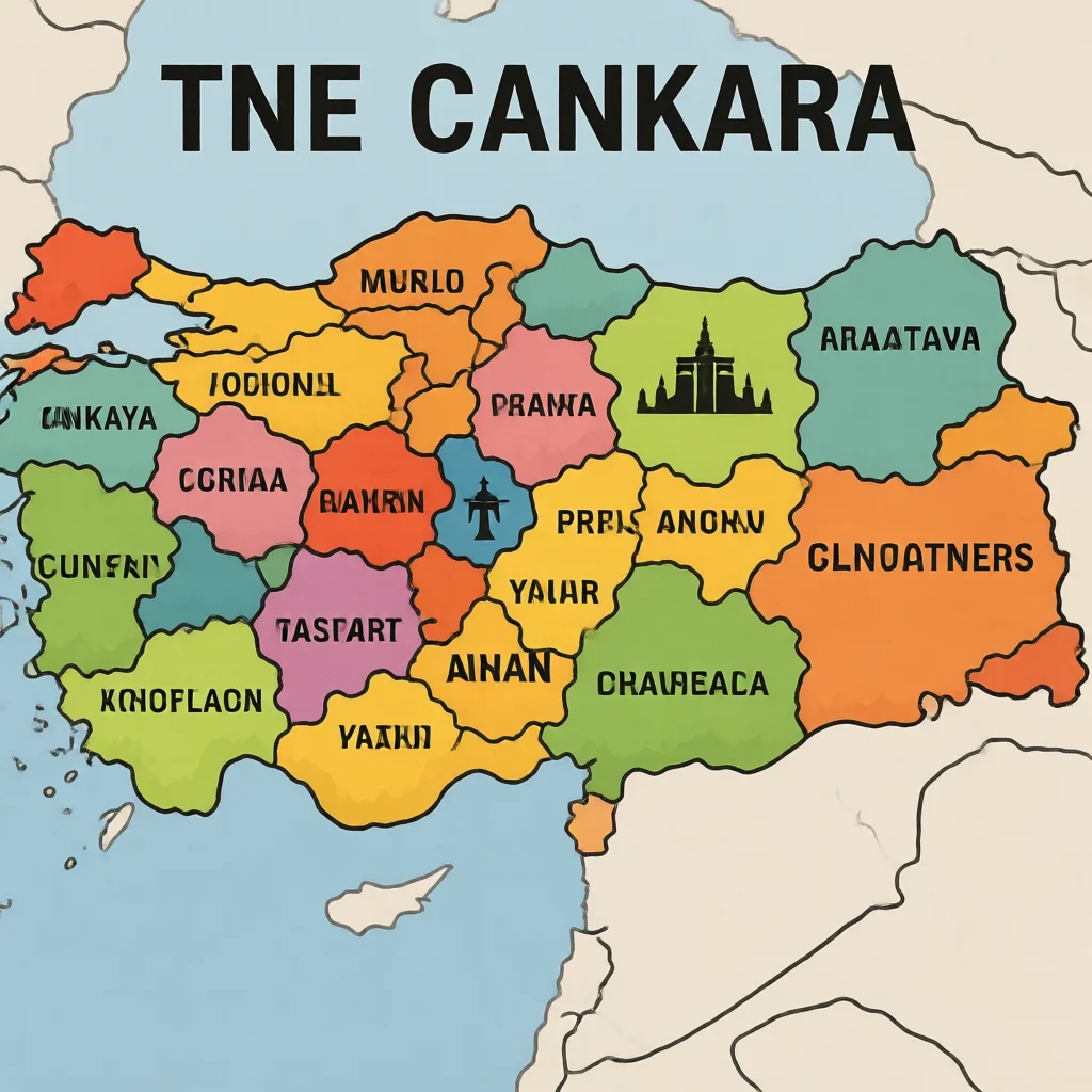 Cankaya Ankara Political Map - Boundaries and Districts