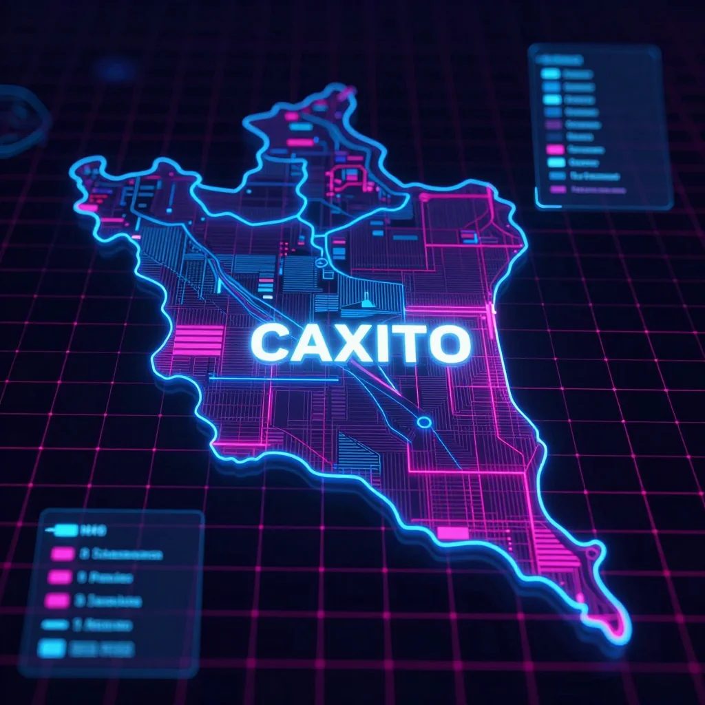 Caxito, Angola Cyberpunk Map