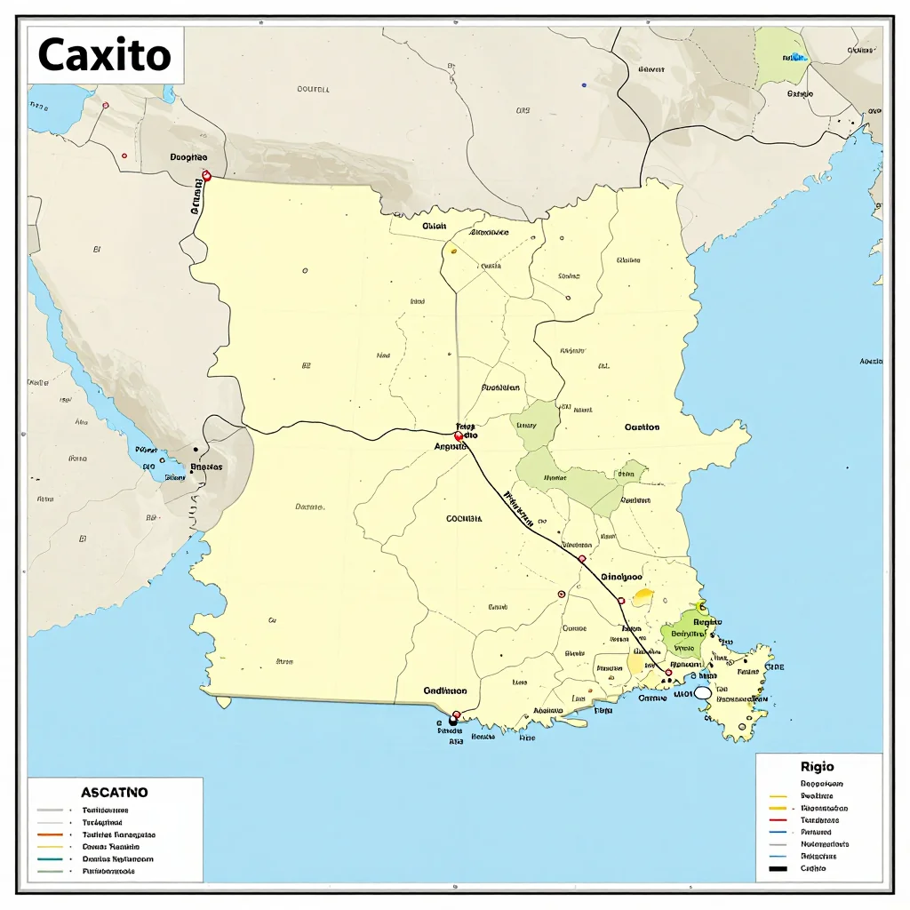 Caxito, Angola Political Map