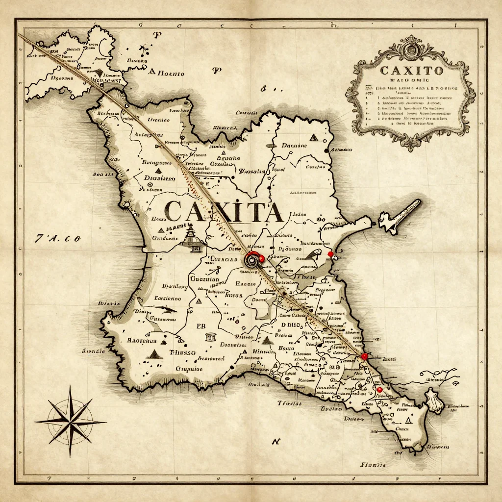 Caxito, Angola Vintage Map