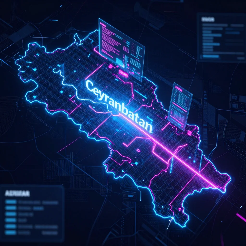 Ceyranbatan, Azerbaijan Cyberpunk Map