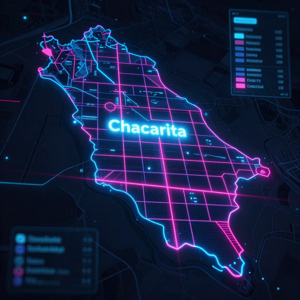 Chacarita, Argentina Cyberpunk Map