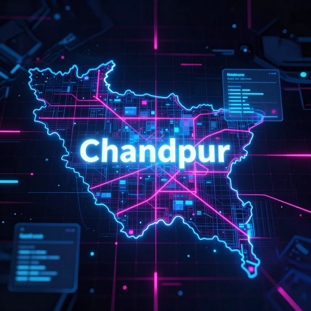 Chandpur, Bangladesh Cyberpunk Map