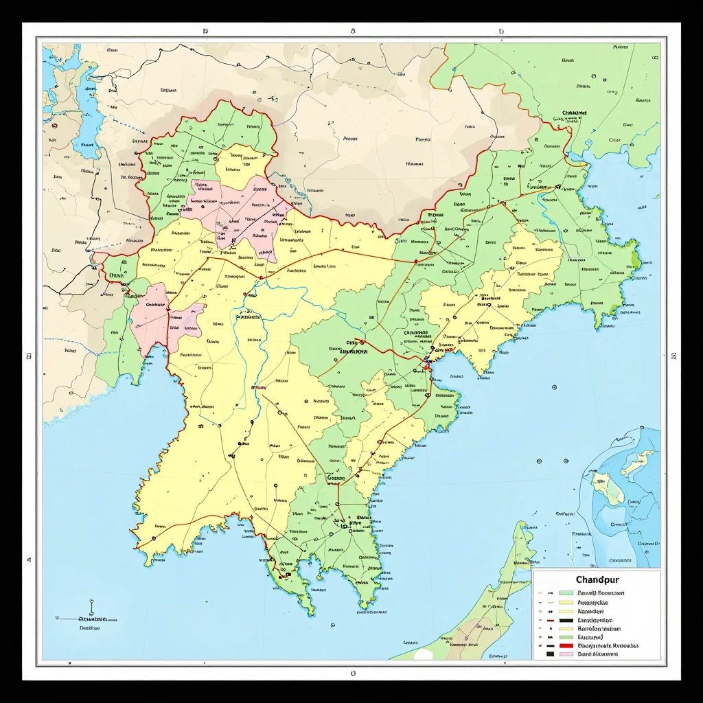 Chandpur, Bangladesh Political Map