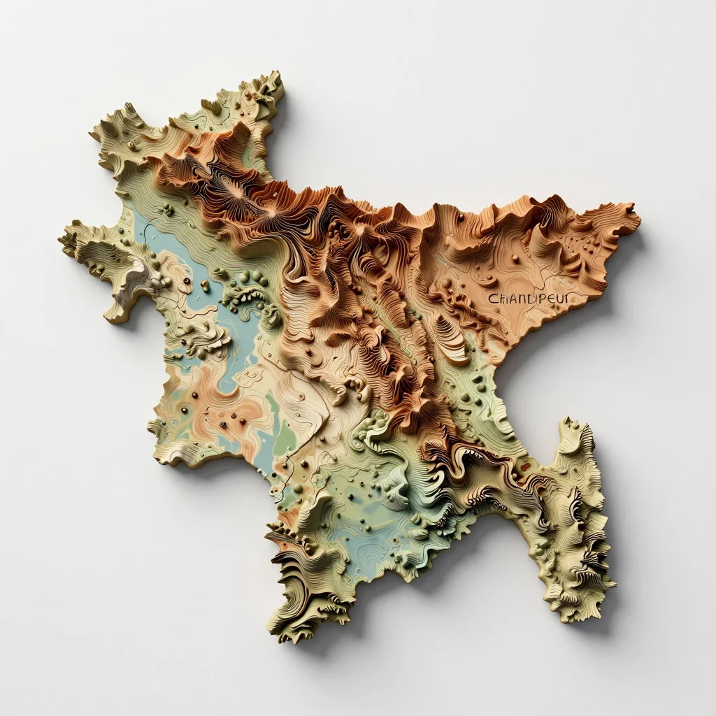 Chandpur, Bangladesh 3D Topographic