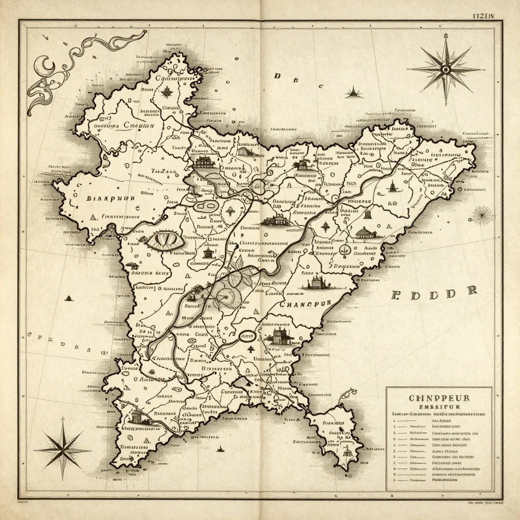 Chandpur, Bangladesh Vintage Map