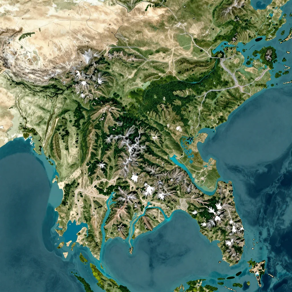 Chittagong, Bangladesh Physical Geography Map