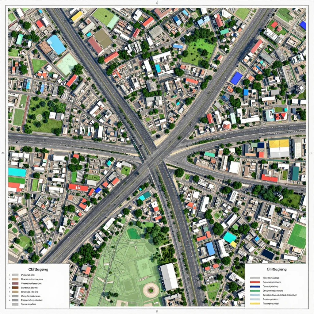 Chittagong, Bangladesh Street Map