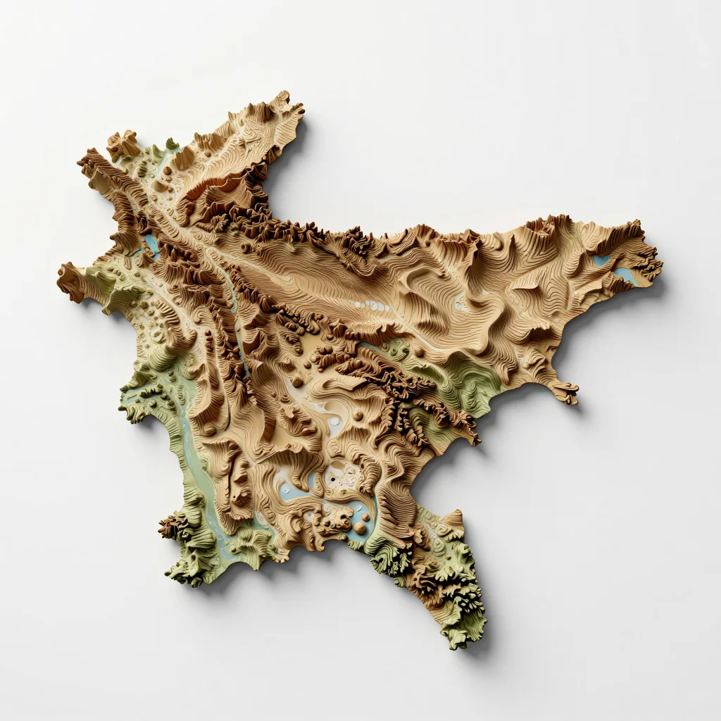 Chittagong, Bangladesh 3D Topographic